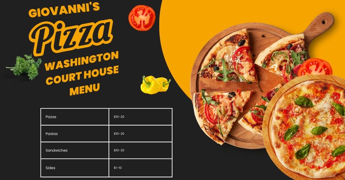 Giovanni’s Pizza Washington Court House Menu | Authentic Italian Pizzas & More